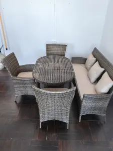 Комплект садовой уличной мебели плетеной из искусственного ротанга