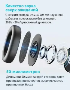Проводные студийные наушники Fifine H8