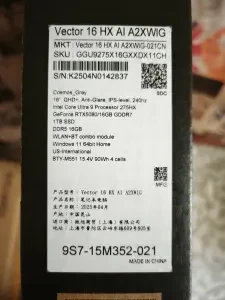 MSI Vector 16 HX AI A2XWHG 5080