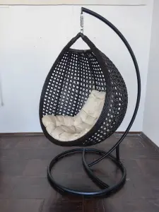 Подвесное кресло кокон Монако с плетением из ротанга
