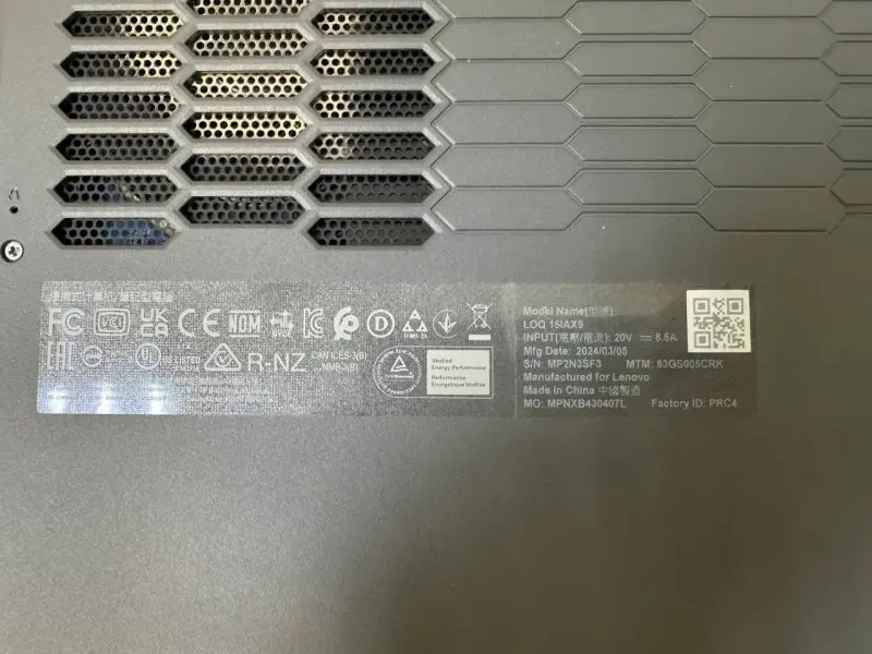 Игровой ноутбук Lenovo LOQ 15IAX9 83GS005CRK (а.37-046561)