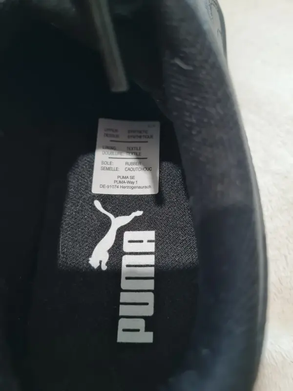 Полуботинки для школьника 35.5 р. Puma Rickie JR Black (новые) иск.кожа