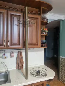 Труба хромированная барная с полками