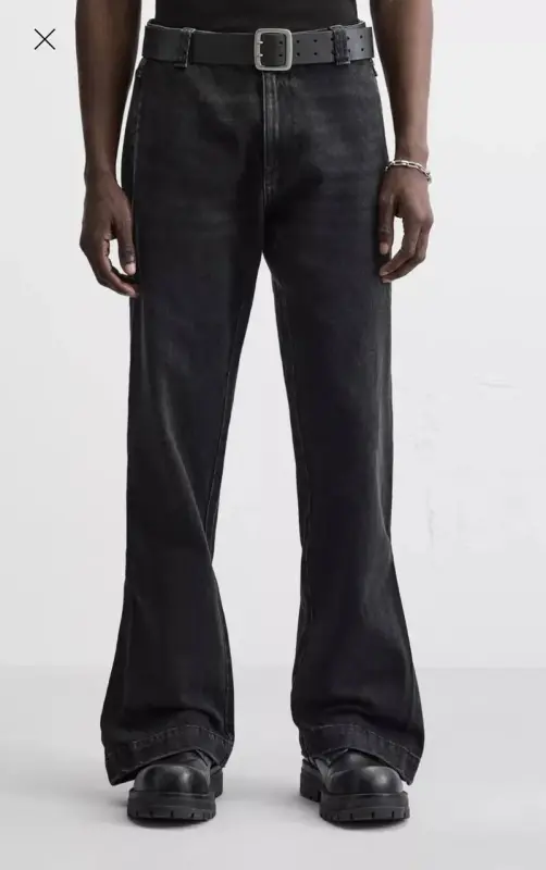 Zara zip flared jeans джинсы