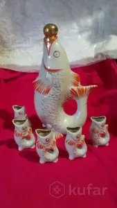Штофы фарфоровые для алкогольных напитков СССР.