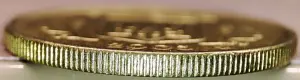 10 копеек 2005 Украина. Засор штемпеля реверса