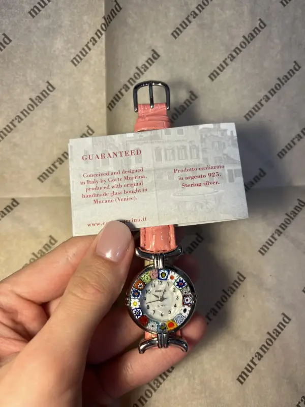 Часы женские из Муранского стекла с перламутром