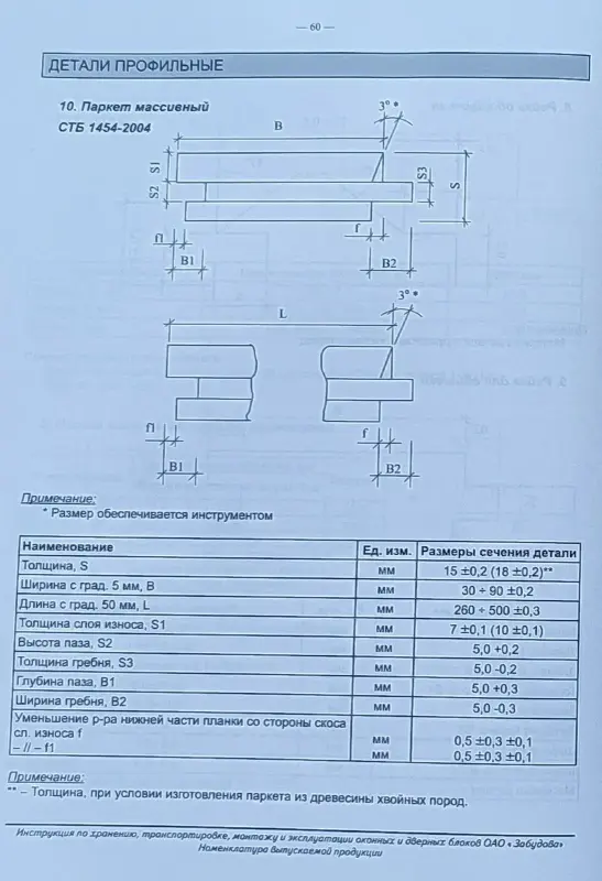 Инструкция по хранению окон и дверей ОАО 'Забудова' 2009
