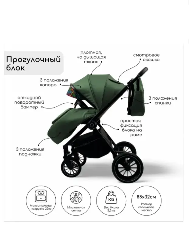 Модульная коляска 2 в 1