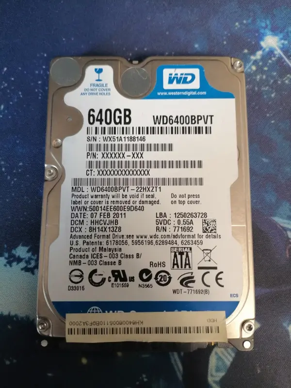 Жёсткий диск 640GB