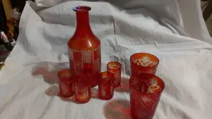 Изделия из красного стекла -СССР.