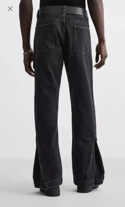 Zara zip flared jeans