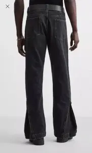 Zara zip flared jeans