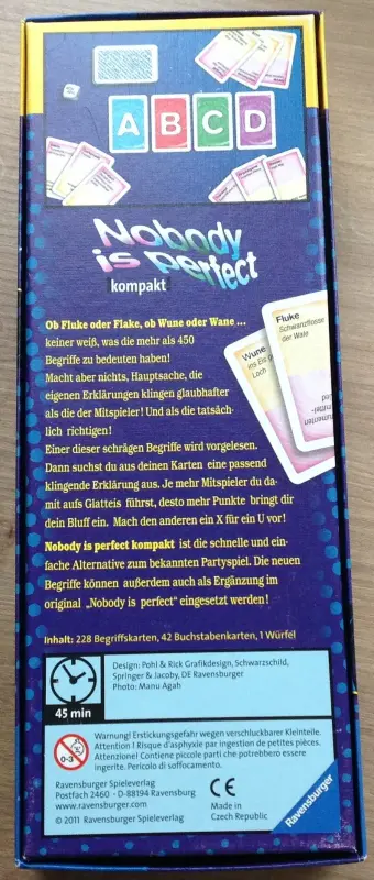 Игра Nobody is perfect
