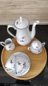 Польский фарфоровый чайный набор,- серия 'Rococo гусь'