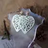 Серьги-сердца из акрила