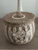Корзинка-бочонок из джута