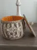 Корзинка-бочонок из джута
