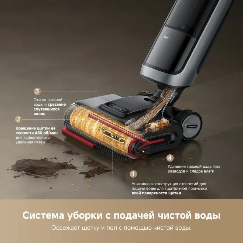 Вертикальный пылесос с влажной уборкой Dreame H40 Ultra