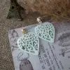 Серьги-сердца из акрила