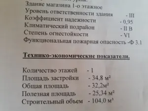 Отдельностоящий одноэтажный павильон