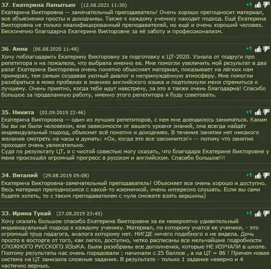 Репетитор по русскому языку в Лошице