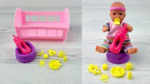 Пупсик с кроваткой «Mini New Born Baby», Simba