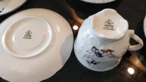 Польская фарфоровая пара,-серия Rococo гусь