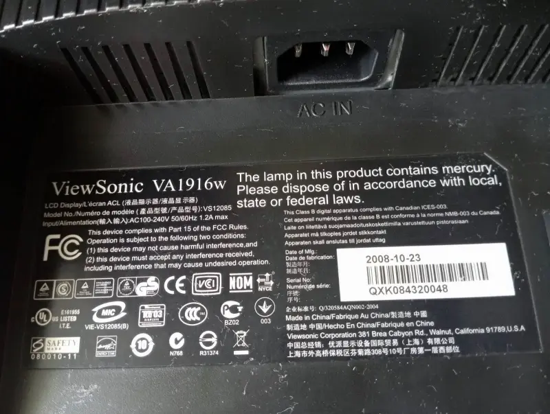 Монитор Viewsonic VA1916W-8
