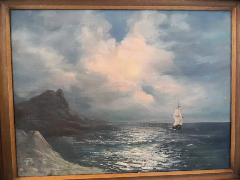 Картина . МОРСКОЙ ПЕЙЗАЖ. холст. масло. 30*40 см. Пепеляев. В Н