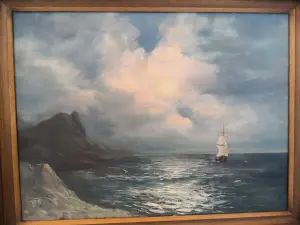 Картина . МОРСКОЙ ПЕЙЗАЖ. холст. масло. 30*40 см. Пепеляев. В Н