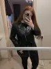 Куртка косуха удлиненная кожаная