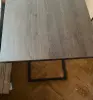 Стол из натурального дерева и металла