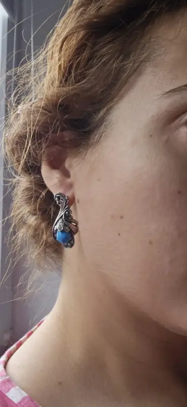 Серьги с бирюзой