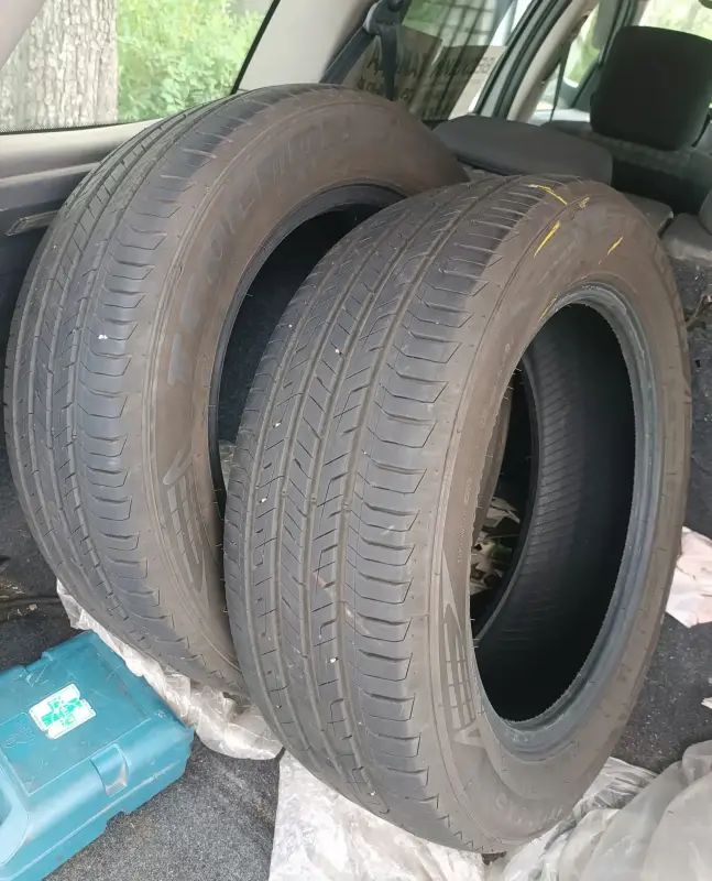 Шины пара 205/55 R16 прокол боковой идеал бу месяц