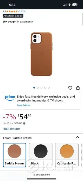 оригинальный чехол на iphone 12 кожаный