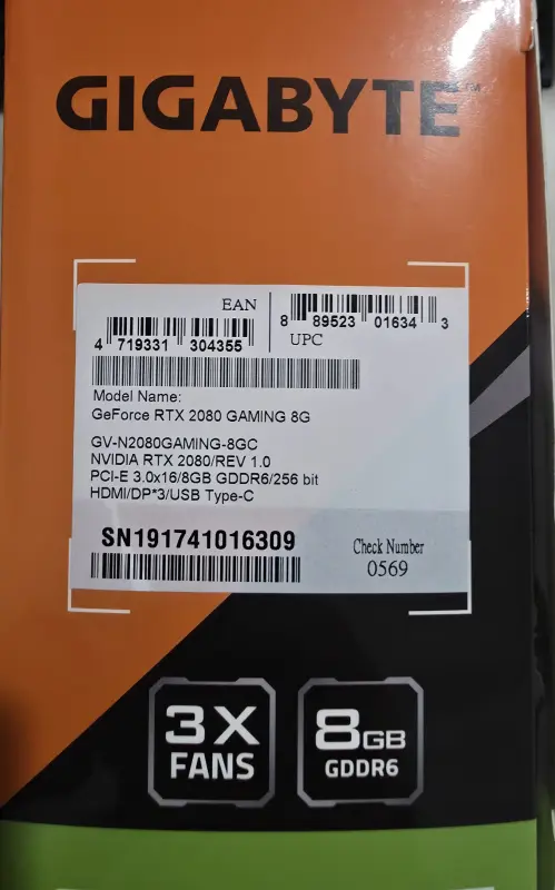 GeForce RTX 2080 Gaming 8 Gb