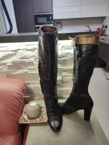 Сапоги женские кожаные