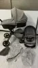 Детская коляска stokke xplory v5 2 в1 на черном шасси