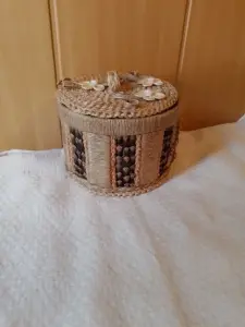 Бочонок из джута ручной работы