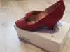 Туфли. Производства Италия. Замша+кожа. Красные