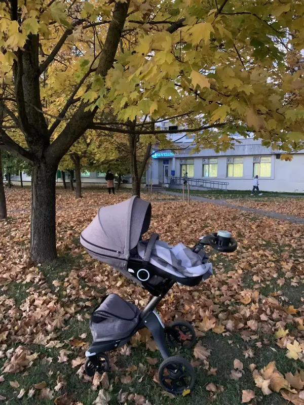 Детская коляска stokke xplory v5 2 в1 на черном шасси