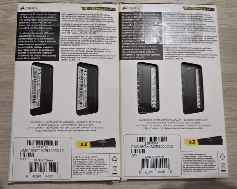 Оперативная память: Corsair Vengeance LPX 2x8GB DDR4 PC4-24000 [CMK16GX4M2B3000C15]