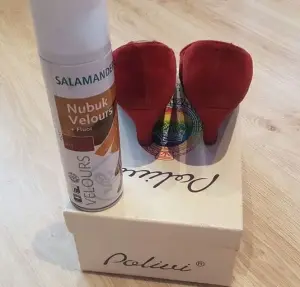 Туфли. Производства Италия. Замша+кожа. Красные