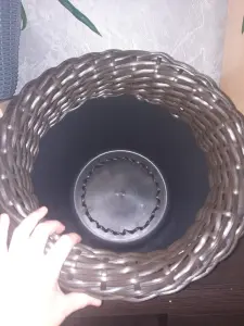 Кашпо из исскуственного ротанга