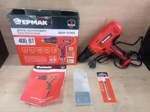 Дрель-шуруповерт Ермак ДШЭ-10/400 (а.89-011125)