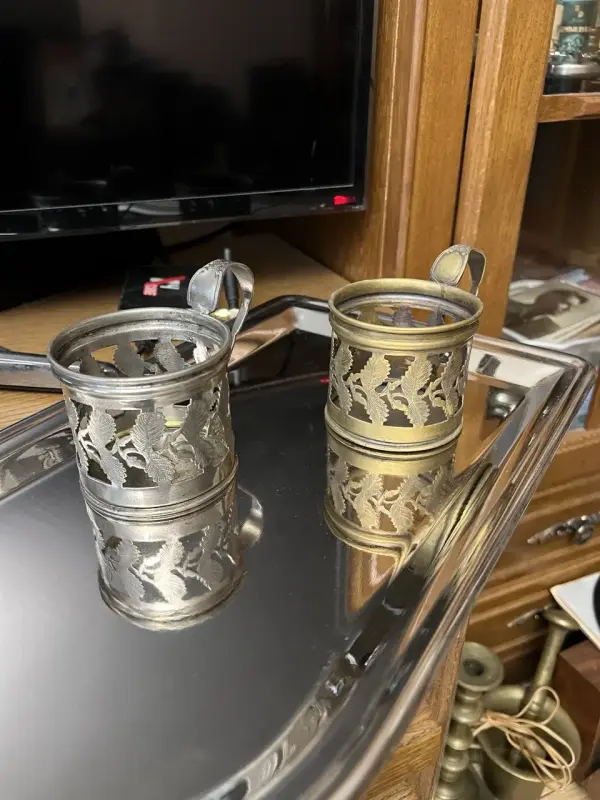 Самовар комбинированный . Подстаканник