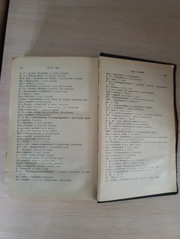 Книга. Немецко Русский медицинский словарь.
