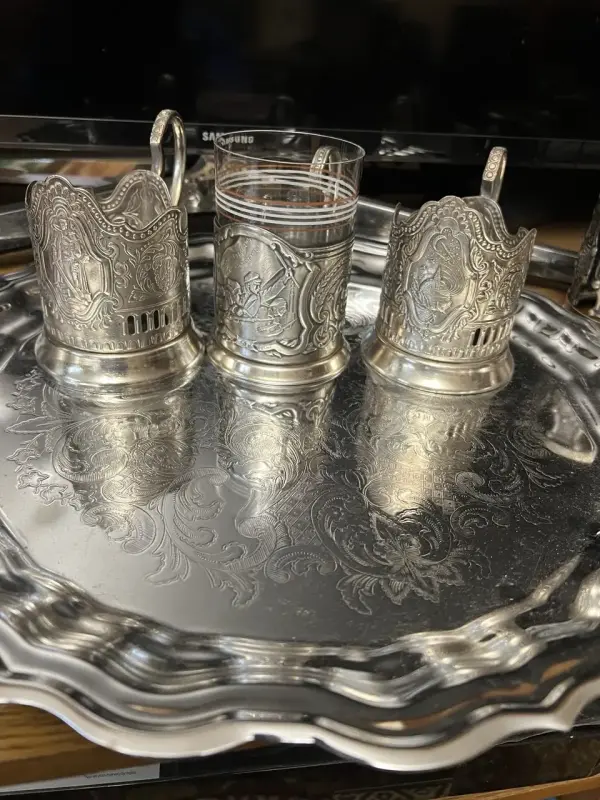 Самовар комбинированный . Подстаканник