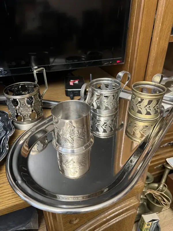 Самовар комбинированный . Подстаканник